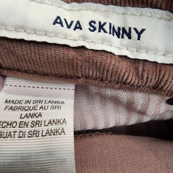 Lucky Brand Womens Blush Mauve Ava Skinny Leg Stretch Corduroy Pants Size 8/29 - Picture 3 of 5